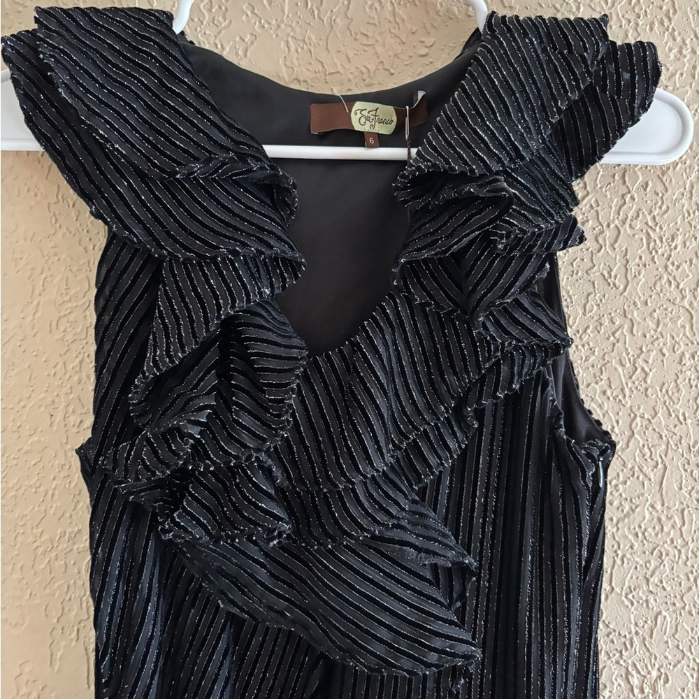 Velvet Ruffle Dress - Picture 7 of 7